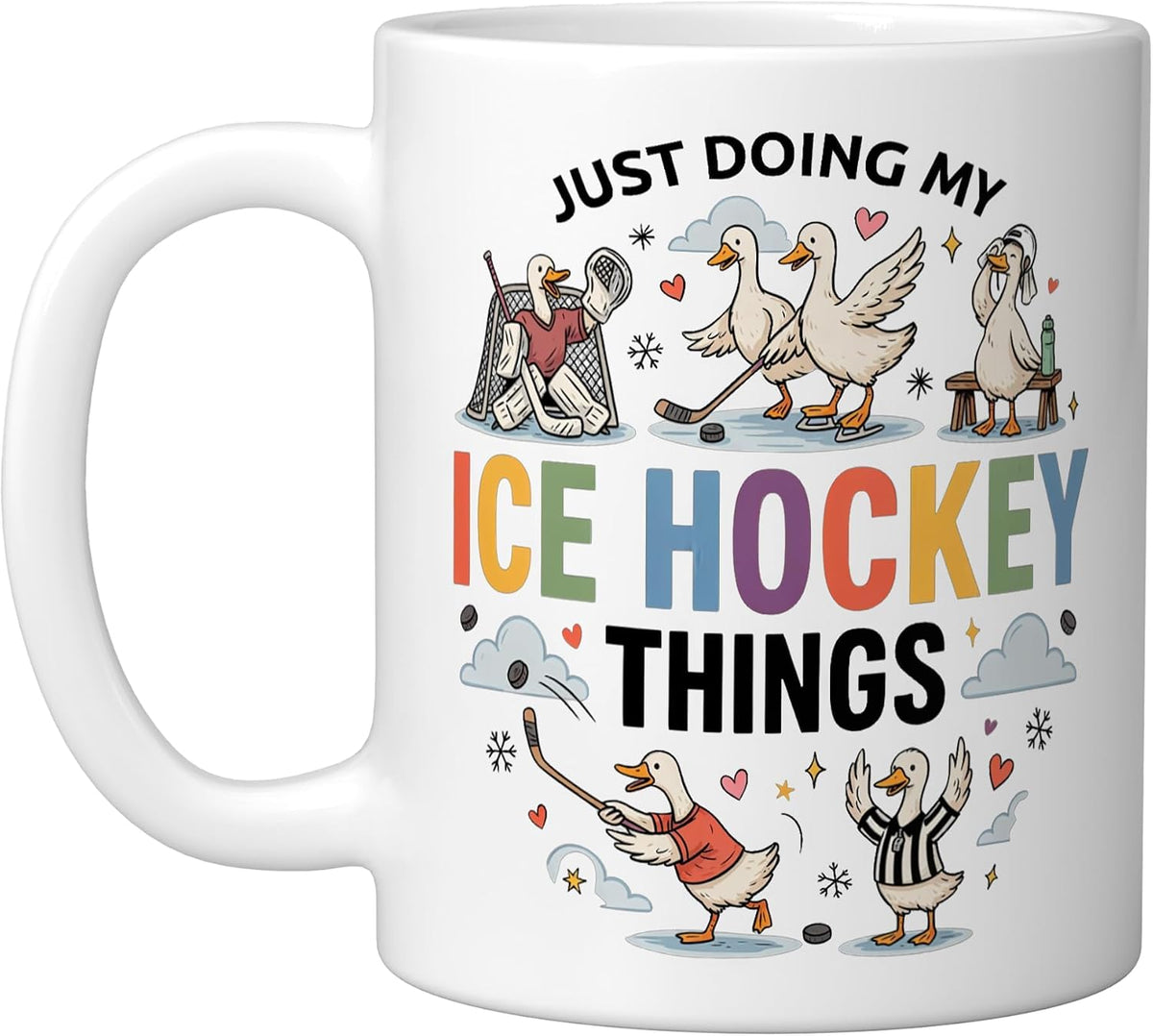 Ice Hockey Player Puck Game Playing Things Ceramic Mug
