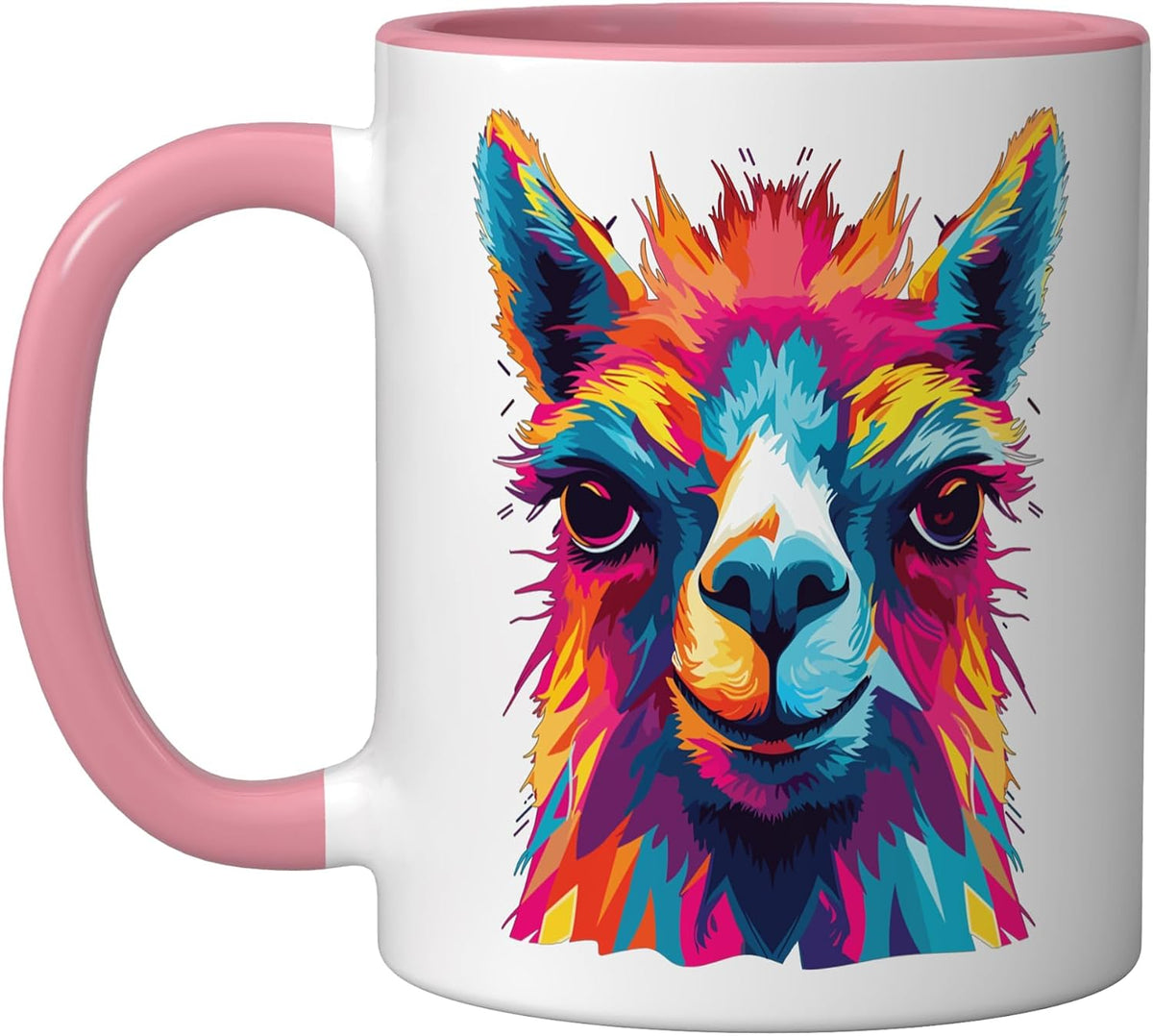 Watercolor Colorful Llama Ceramic Mug