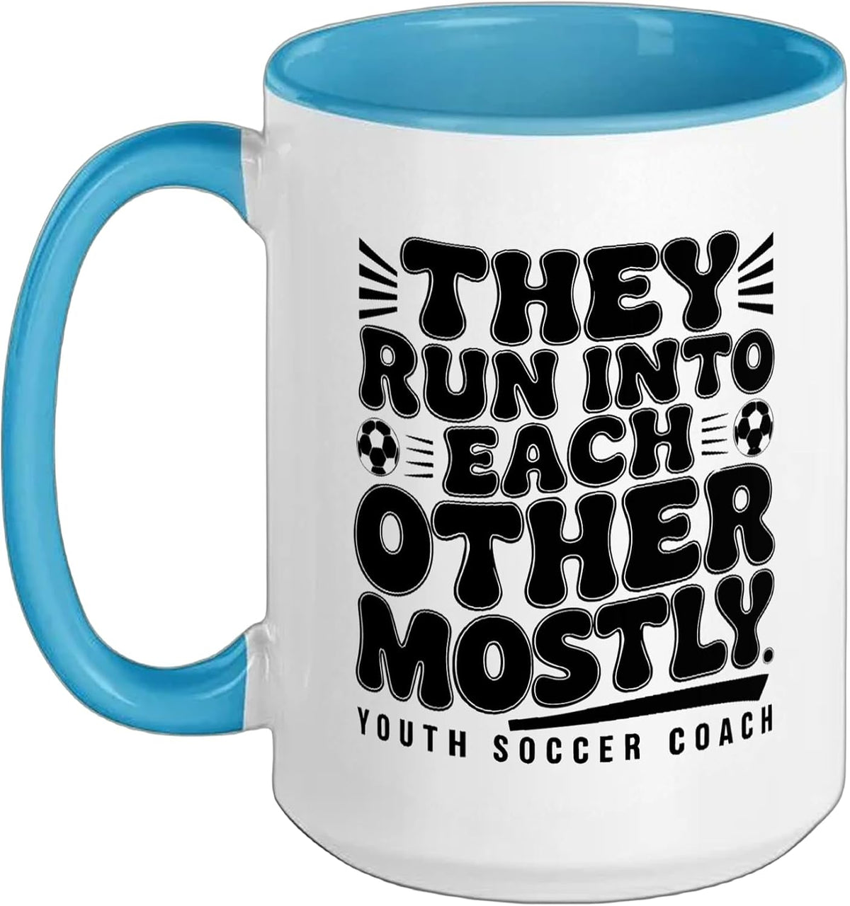 Youth Soccer Coach Kids Run Into Each Other Chaos Funny Ceramic Mug