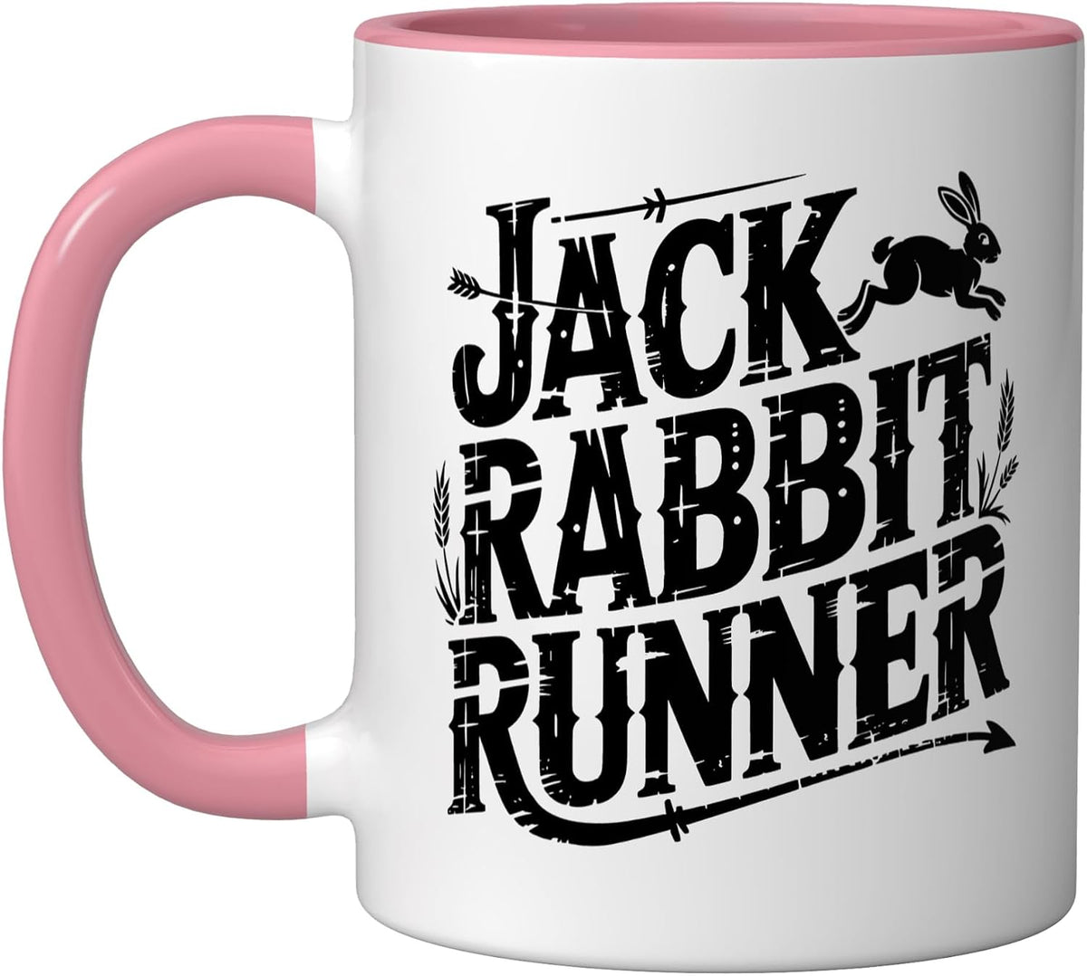 Jack Rabbit Runner Western Vintage Typography Ceramic Mug