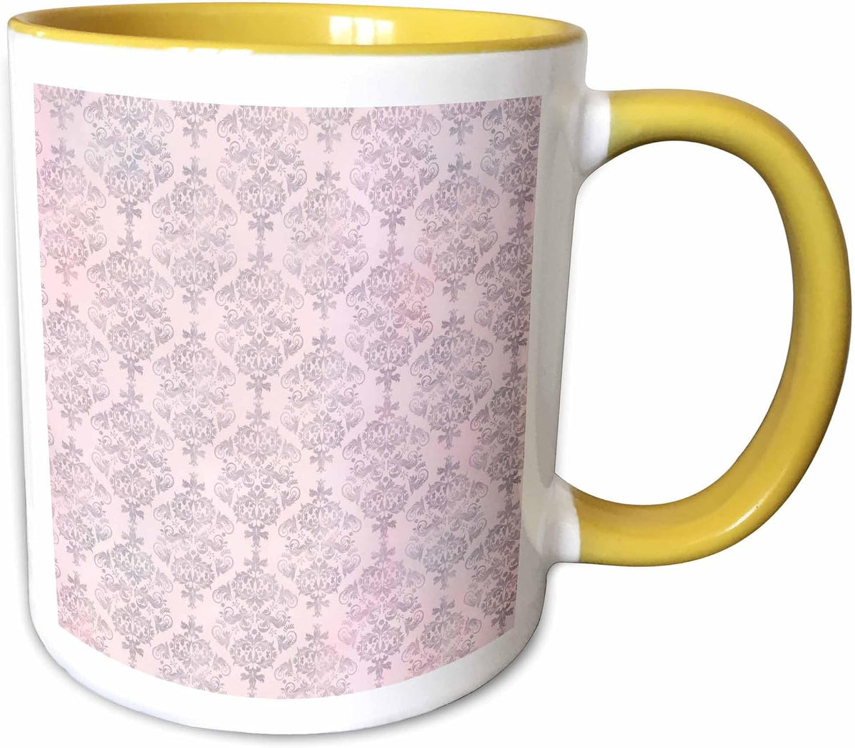 Watercolor Baroque Damask Pattern Ceramic Mug