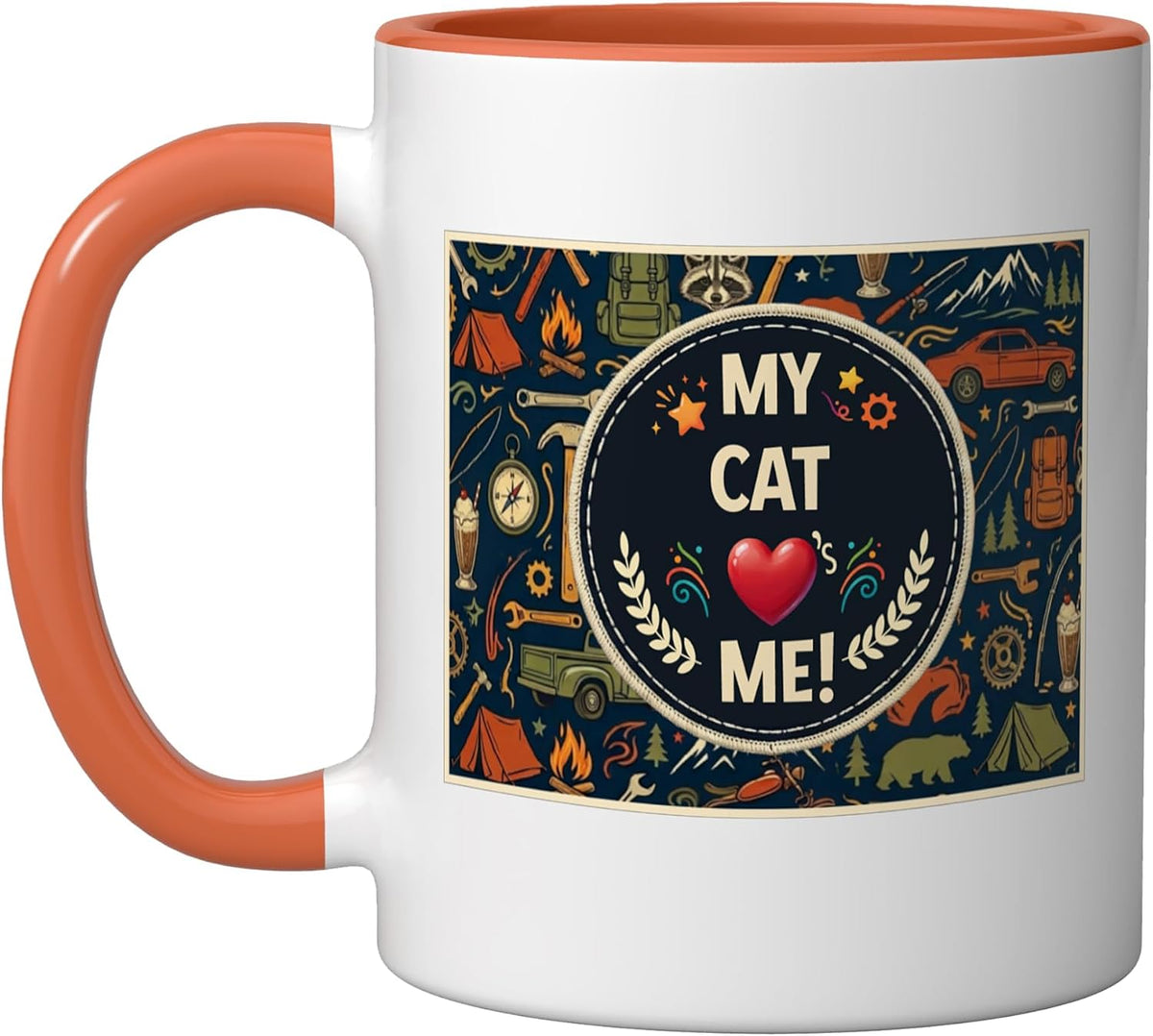 My Cat Loves (Heart Shape) Me! - V4 Ceramic Mug