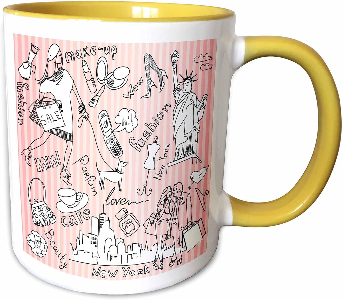 New York Fashion Collage Ceramic Mug
