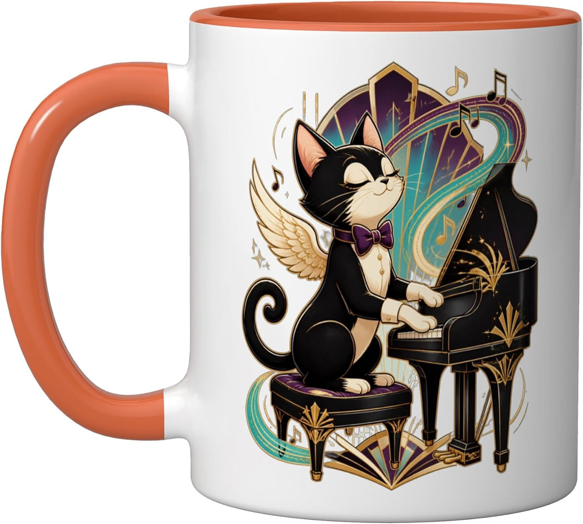 Cat Motif Art Design Gifts Cute Kitten Ceramic Mug
