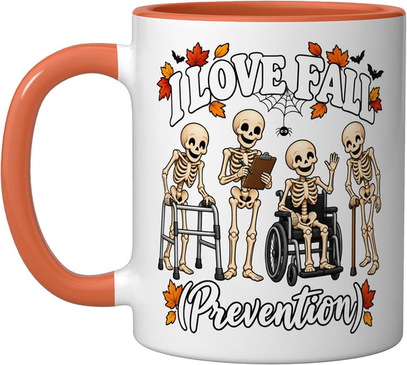 I Love Fall Prevention Therapy Medical Halloween Autumn Ceramic Mug