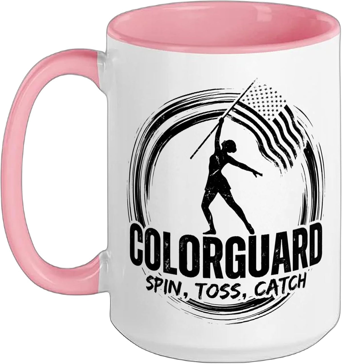 Color Guard Spin Toss Catch Distressed Ceramic Mug