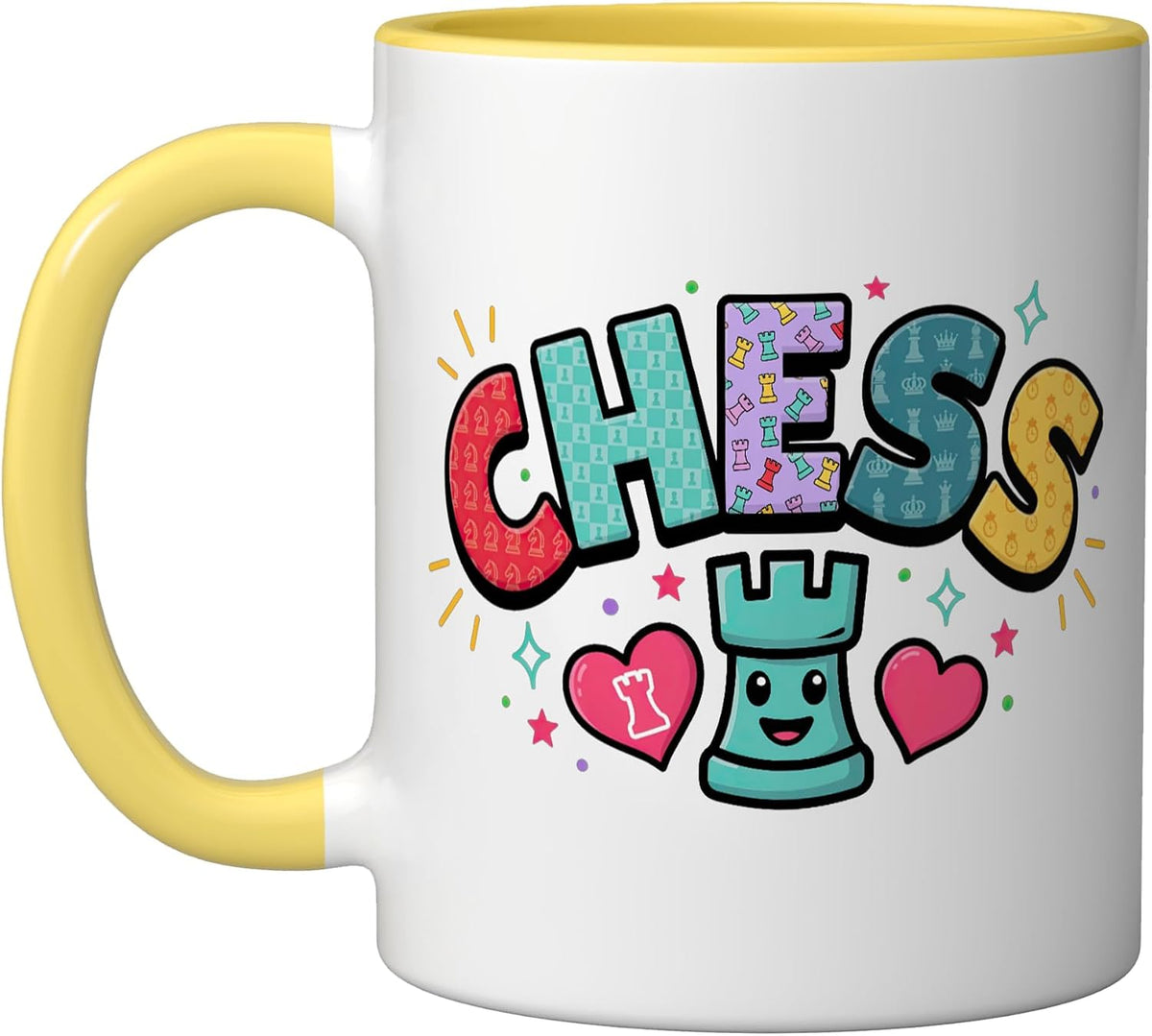 Chess Player Playing Board Game Strategy Match Ceramic Mug