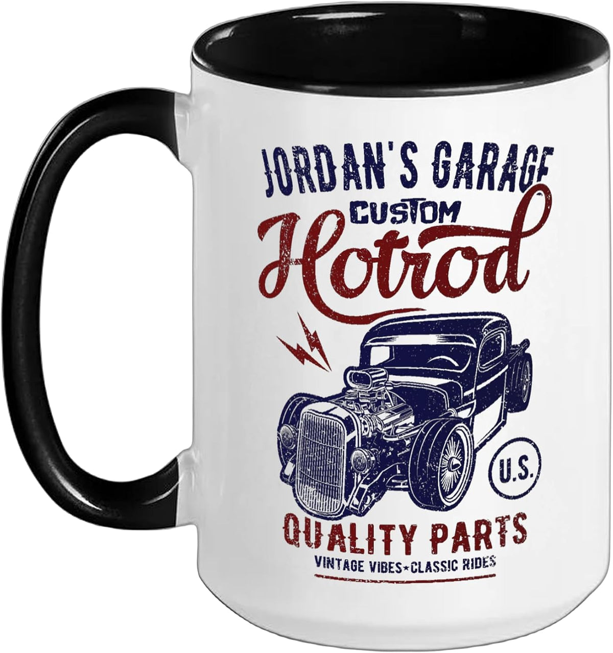 Jordan's Hotrod Garage Classic Car Jordan Design Ceramic Mug