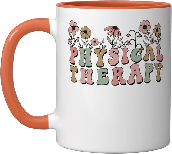 Physical Therapy Pt Physical Therapist Pta Cute Floral Ceramic Mug