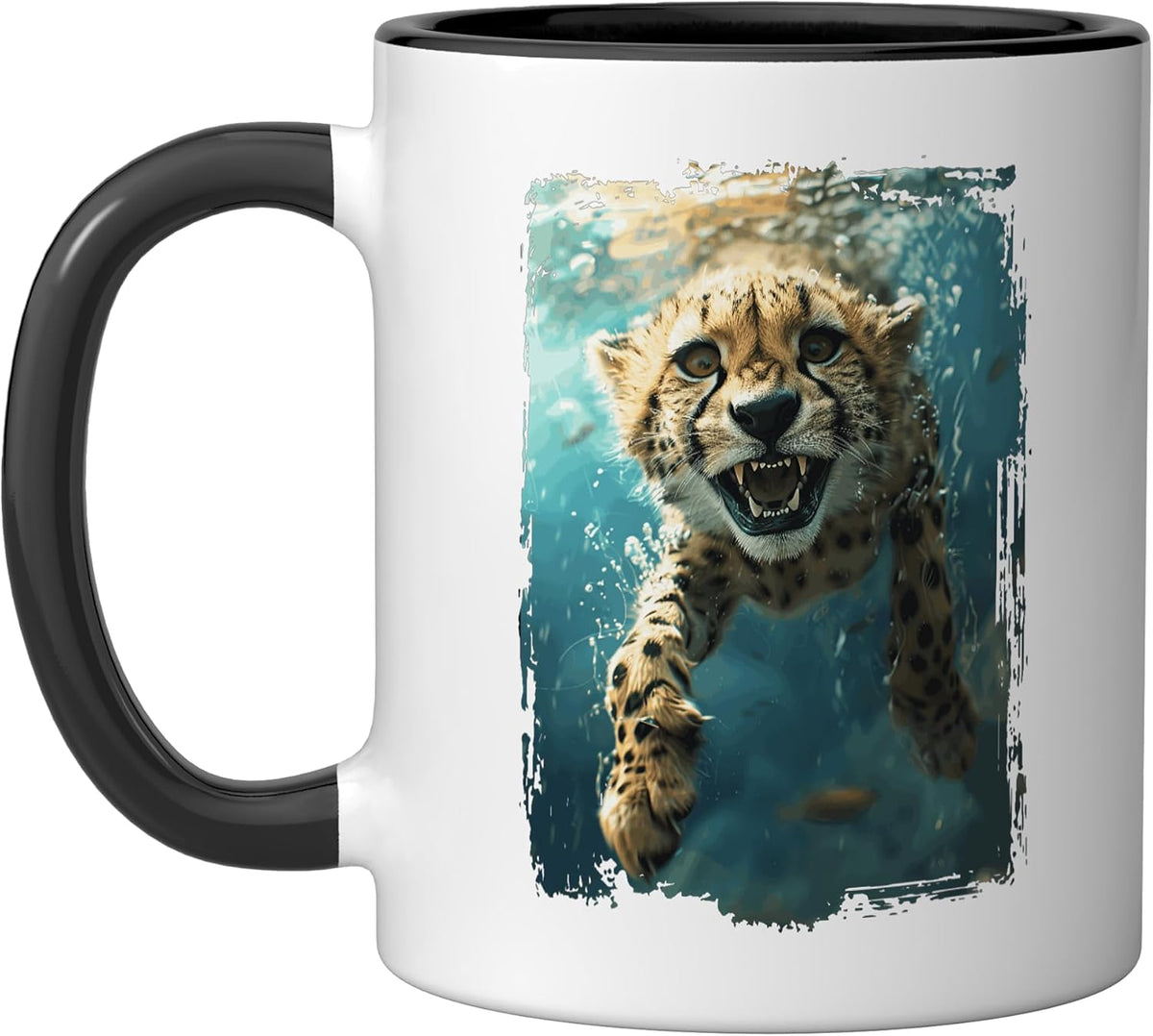 Cheetah Diving Sea Ceramic Mug