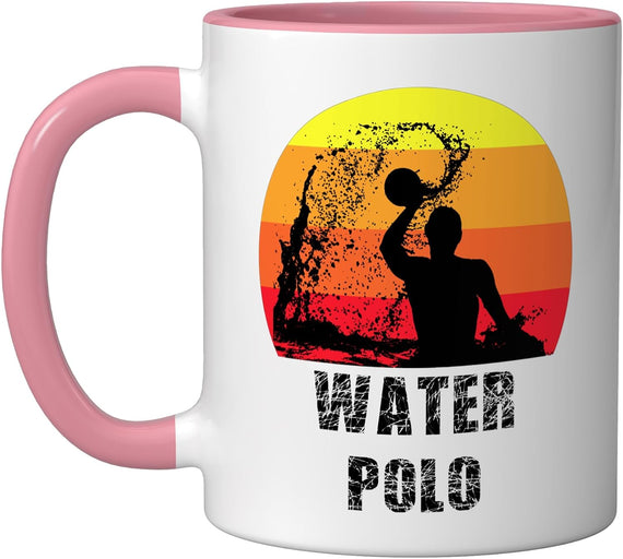 Water Polo Player Silhouette Ceramic Mug