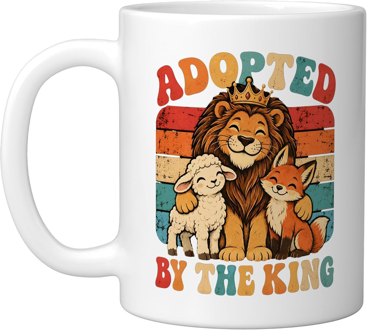Adopted By The King Cute Animal Friends Ceramic Mug