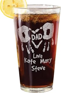 Hand Print Daddy Mom Personalized With Kids Names Pub Ceramic Mug