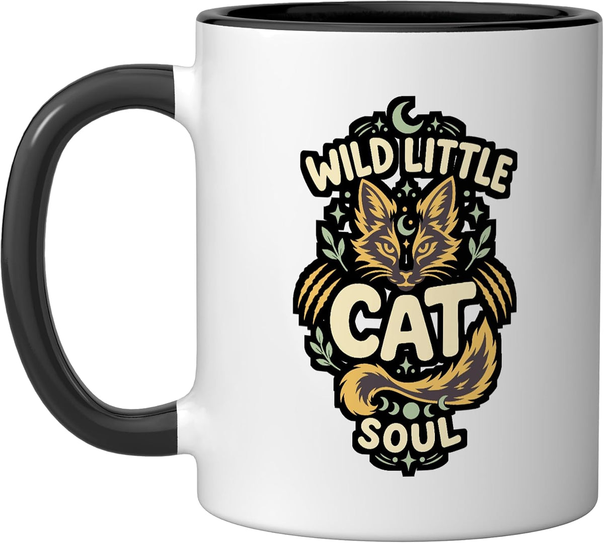 Wild Little Cat Soul Feline Mystic Animal Ceramic Mug