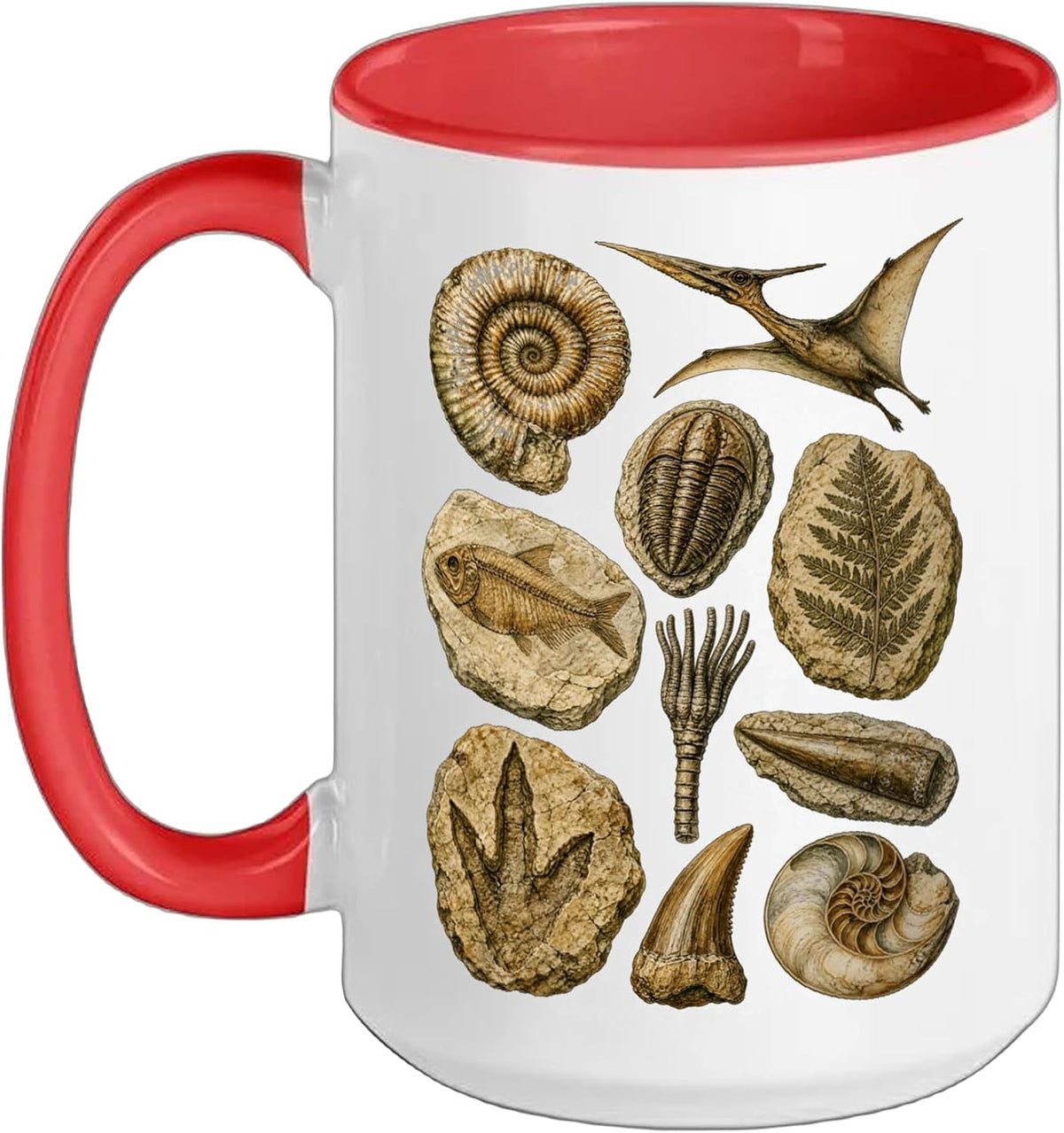 Paleocore Paleontology Fossil Field Notebook Sketches Ceramic Mug