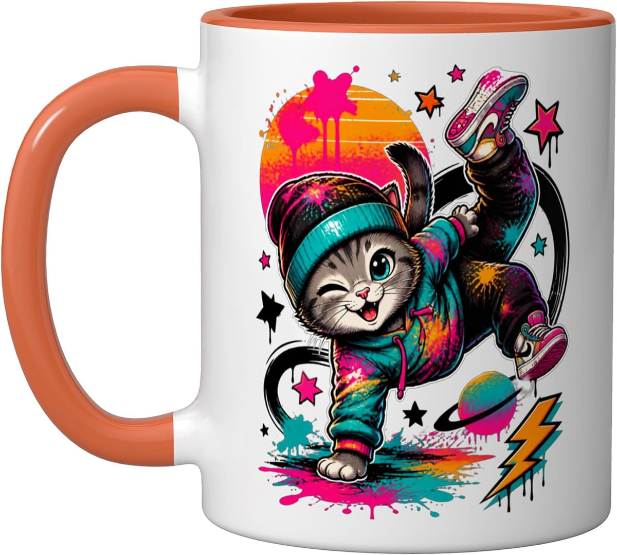 Cat Motif Art Design Gifts Cute Kitten Ceramic Mug