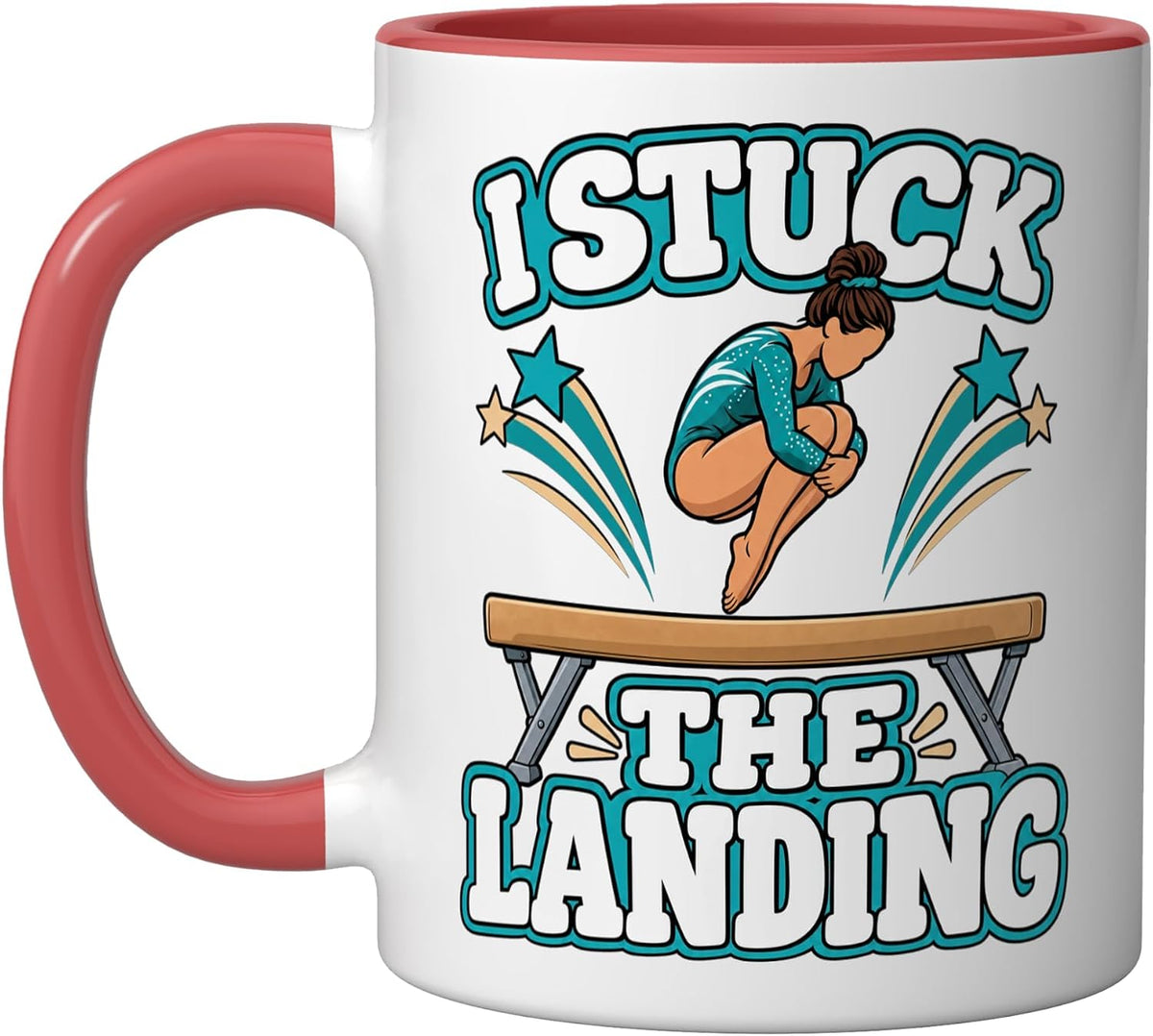 Gymnast I Stuck The Landing Beam Tumbling Coach Fan Ceramic Mug