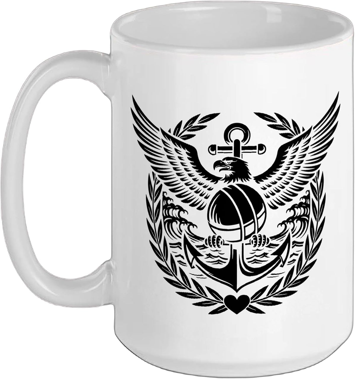 Vintage Proud Coast Guard Mom Distressed Retro Badge Uscg Ceramic Mug