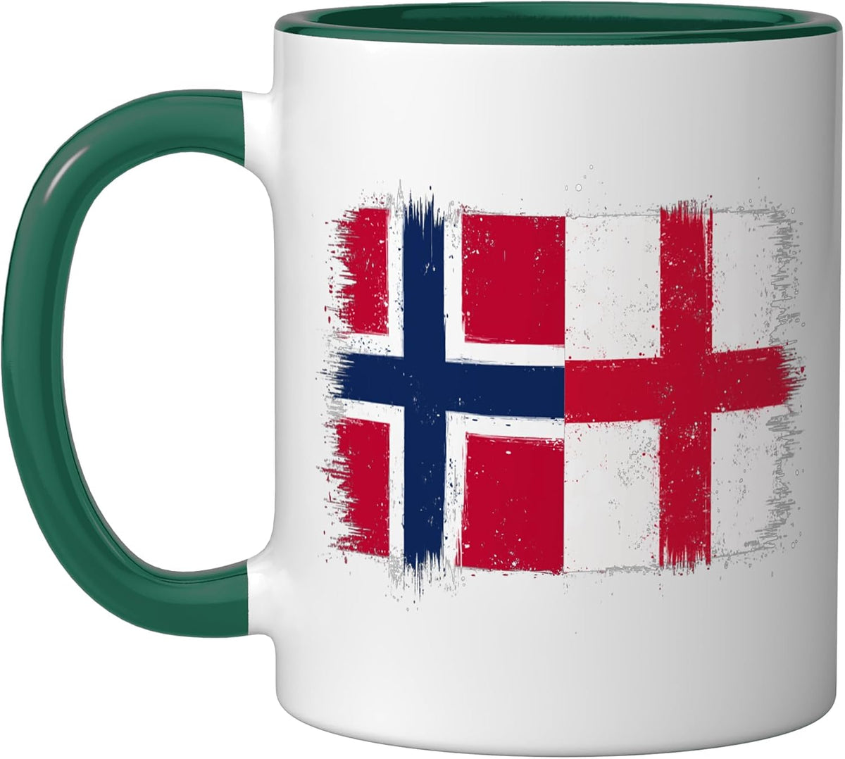 Cool Norway England Flag Proud Norwegian English Fans 17 Ceramic Mug