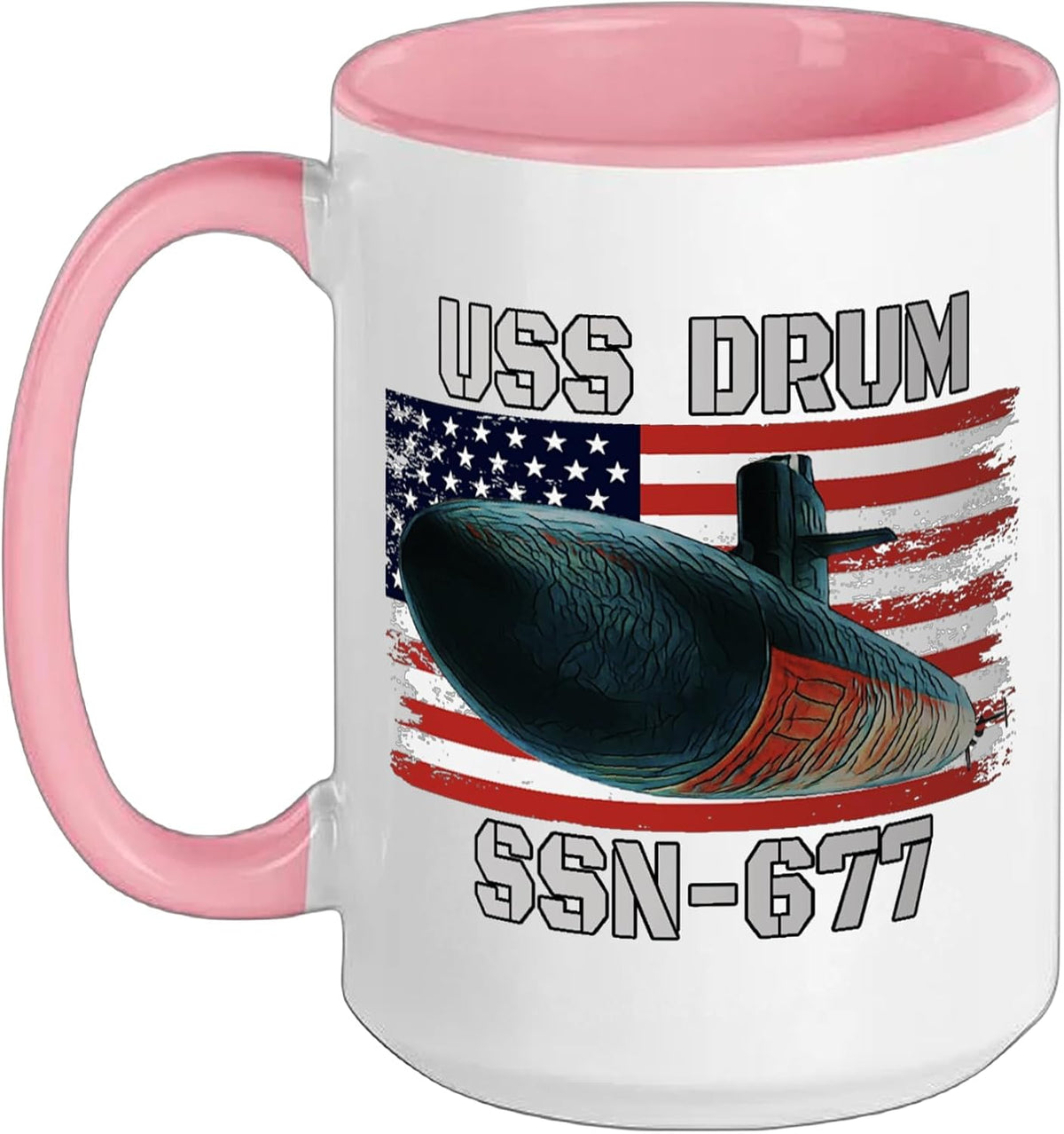 Submarine Uss Drum Ssn-677 Veteran Grandfather Dad Son Ceramic Mug