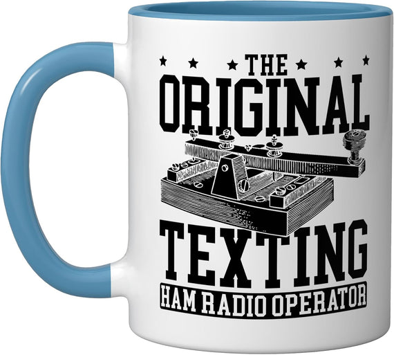 The Original Texting Ham Radio Operator Morse Code Ceramic Mug
