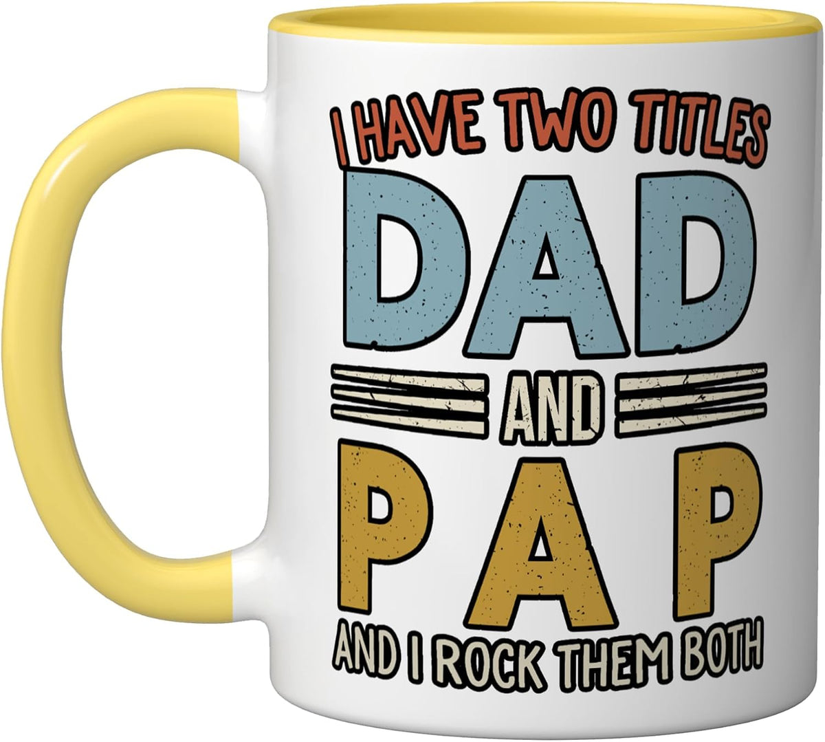 I Have Two Titles Dad And Pap Retro Father’S Day Christmas Ceramic Mug
