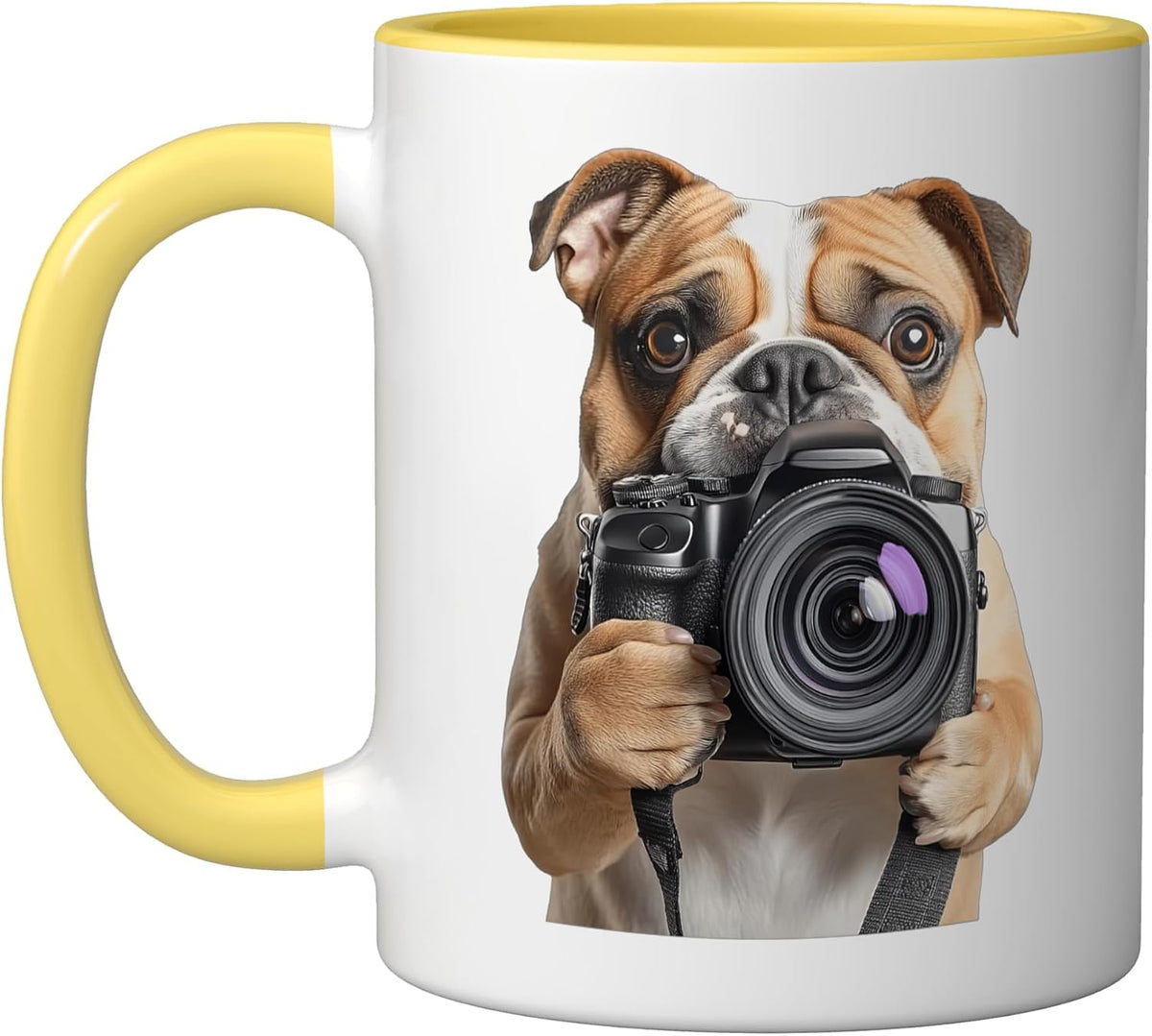 Bulldog Photographer Photography Camera Ceramic Mug