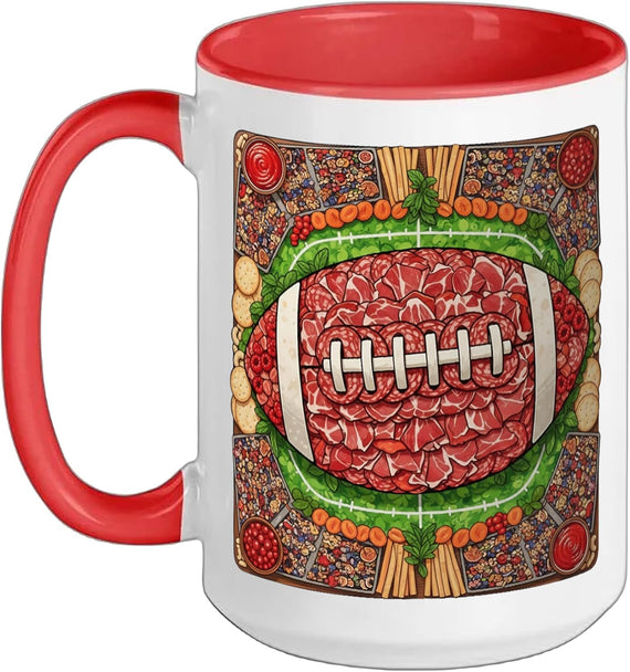 Football Charcuterie Lovers Sports Gameday Holiday Ceramic Mug