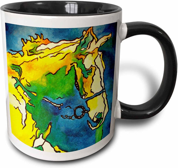 Horse Contemporary Abstract Ceramic Mug