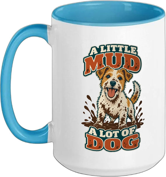 Happy Muddy Dog Playtime Puppy Lover Design Ceramic Mug
