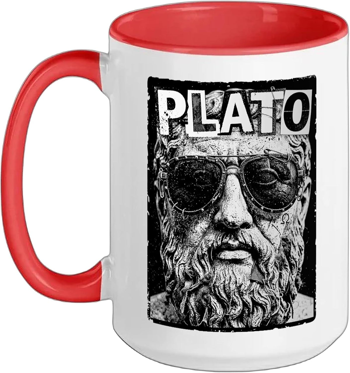 Plato Funny Philosophy Pop Art Portrait Philosopher Ceramic Mug
