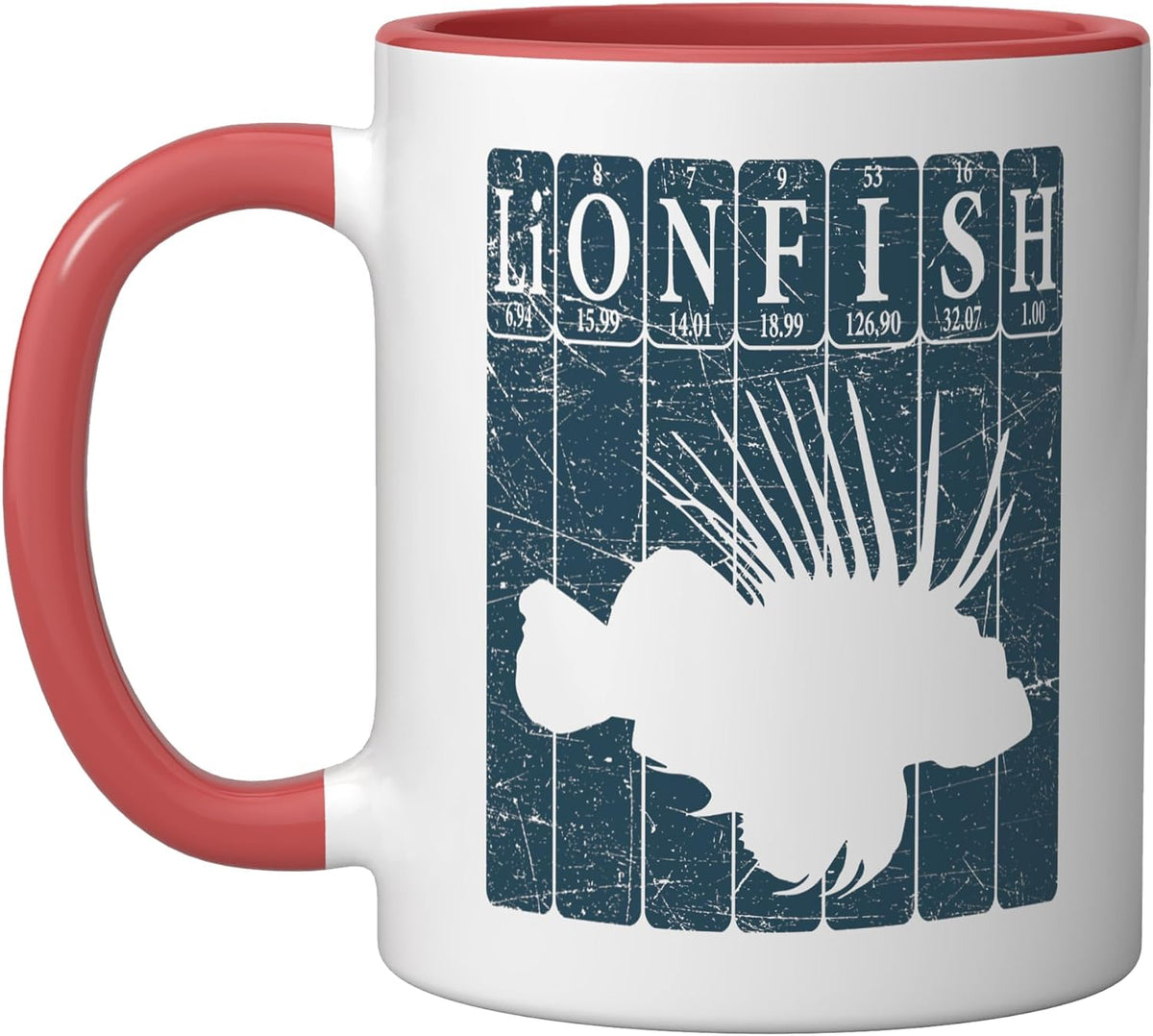 Lionfish Periodic Table Elements Ceramic Mug
