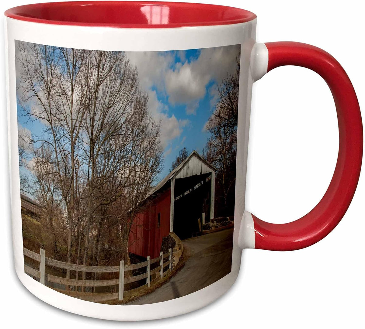 Roni Chastain Photo - Covered Bridge Ceramic Mug