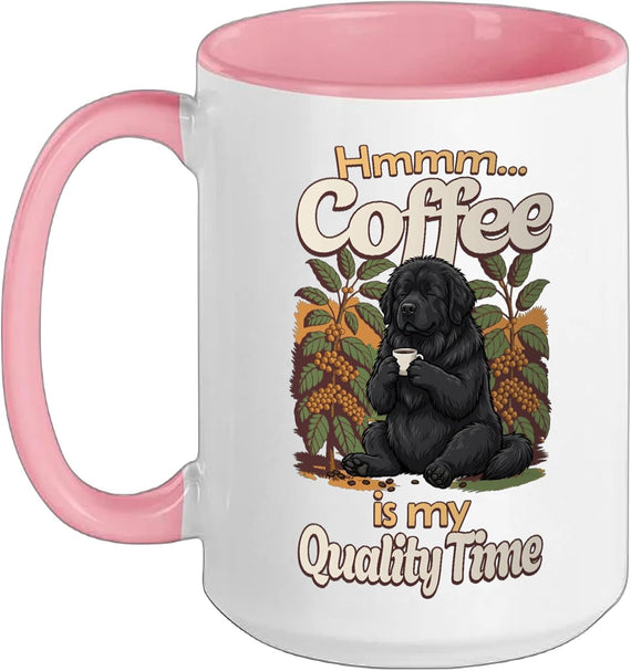 Cute Leonberger Puppy Dog Mug Coffee Is My Quality-Time Ceramic Mug