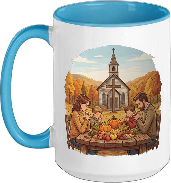 Thanksgiving Blessings Christian Family Prayer Ceramic Mug