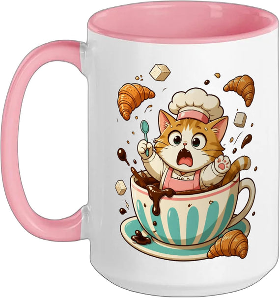Cat Motif Art Design Gifts Cute Kitten Ceramic Mug