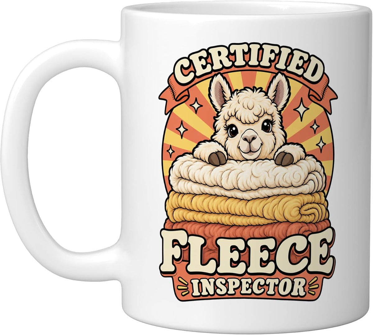 Alpaca Certified Fleece Inspector Funny Farm Owner Ceramic Mug