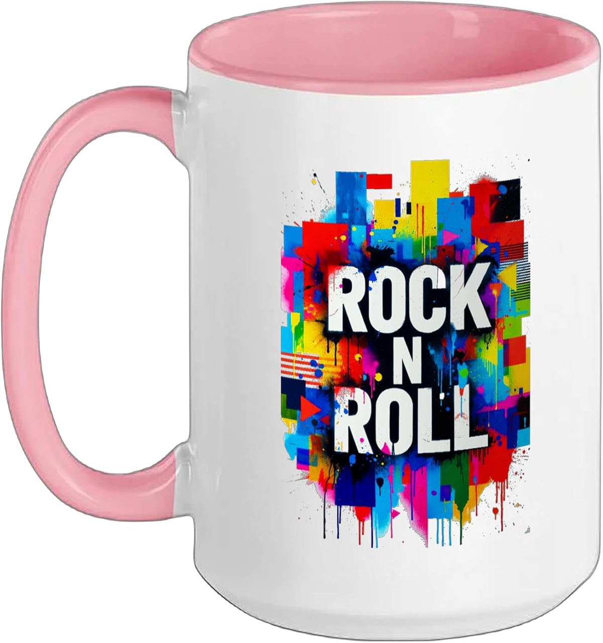 Rock N Roll Pop Art Design Ceramic Mug