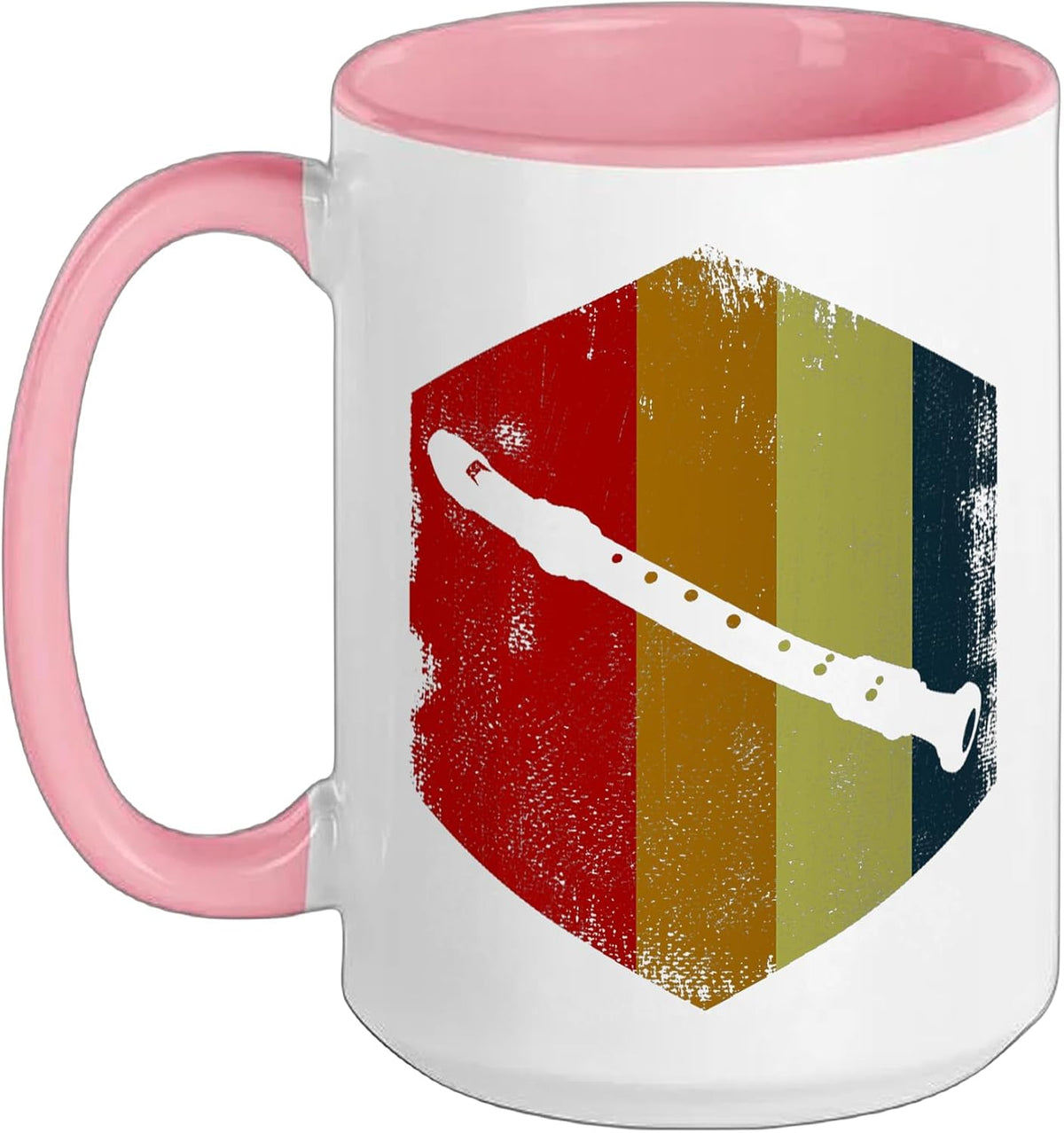 Vintage Flute Sketch Ceramic Mug