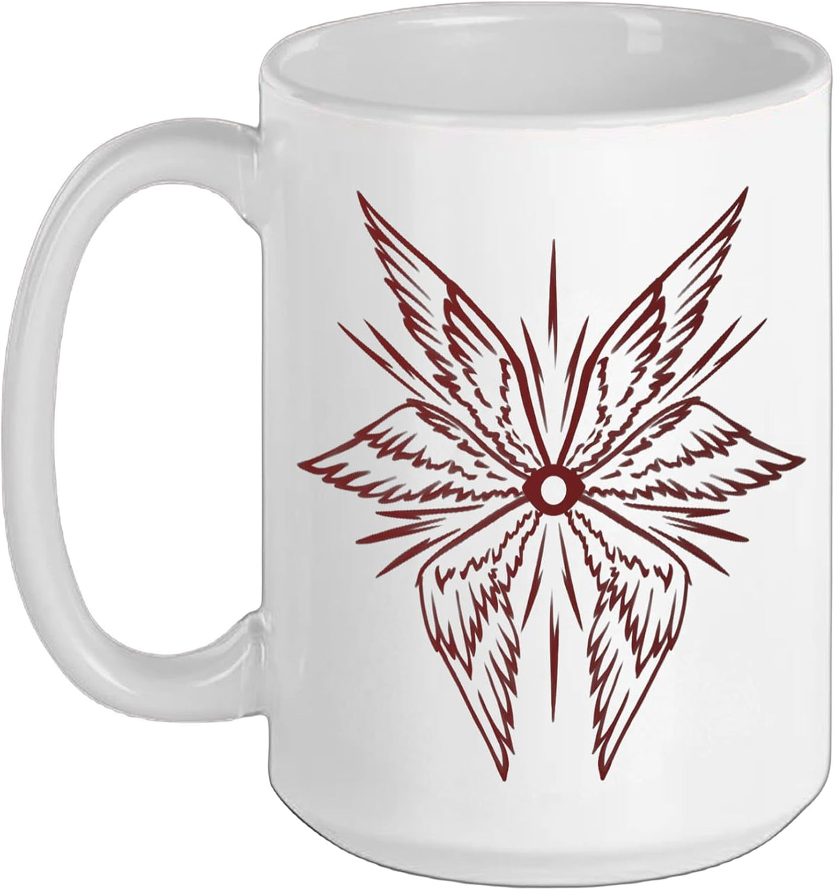 Emo Goth Alt Biblically Accurate Archangel Wings With Eye Ceramic Mug