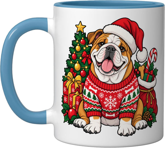 English Bulldog Dog Christmas Xmas Ceramic Mug