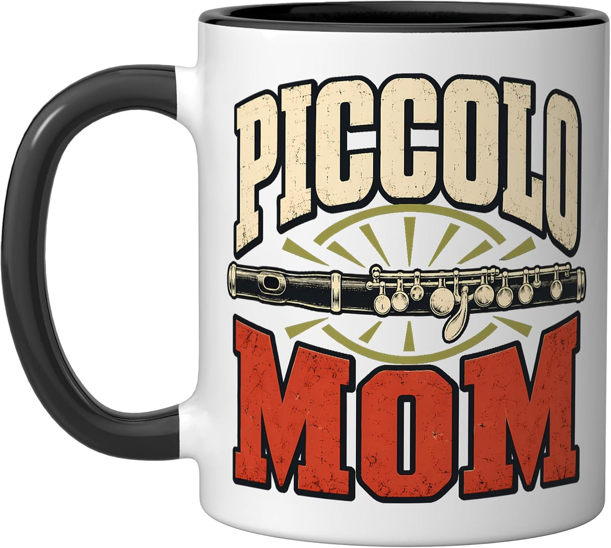 Piccolo Mom Flute Player Music Christmas Ceramic Mug