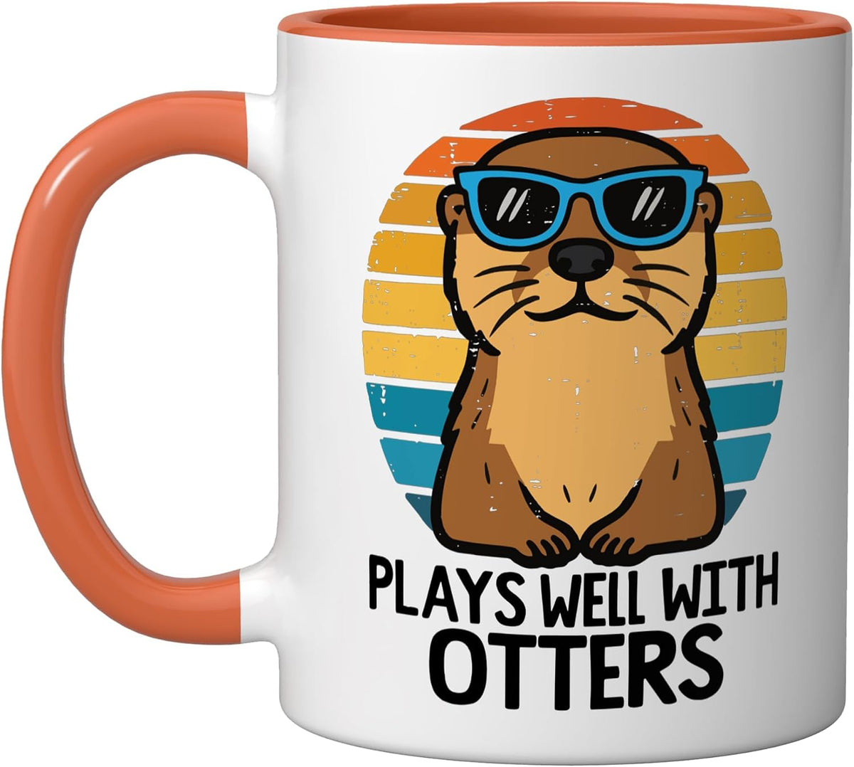 Plays Well With Otters Ceramic Mug