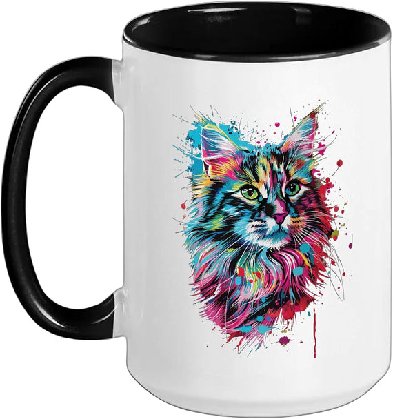 Cat Colorful Ceramic Mug