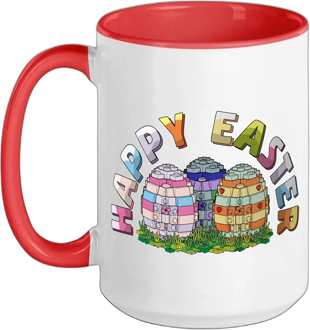 Happy Easter Block Building Brick Builder Master Builder Ceramic Mug
