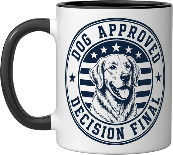 Dog Approved Funny Golden Retriever Ceramic Mug