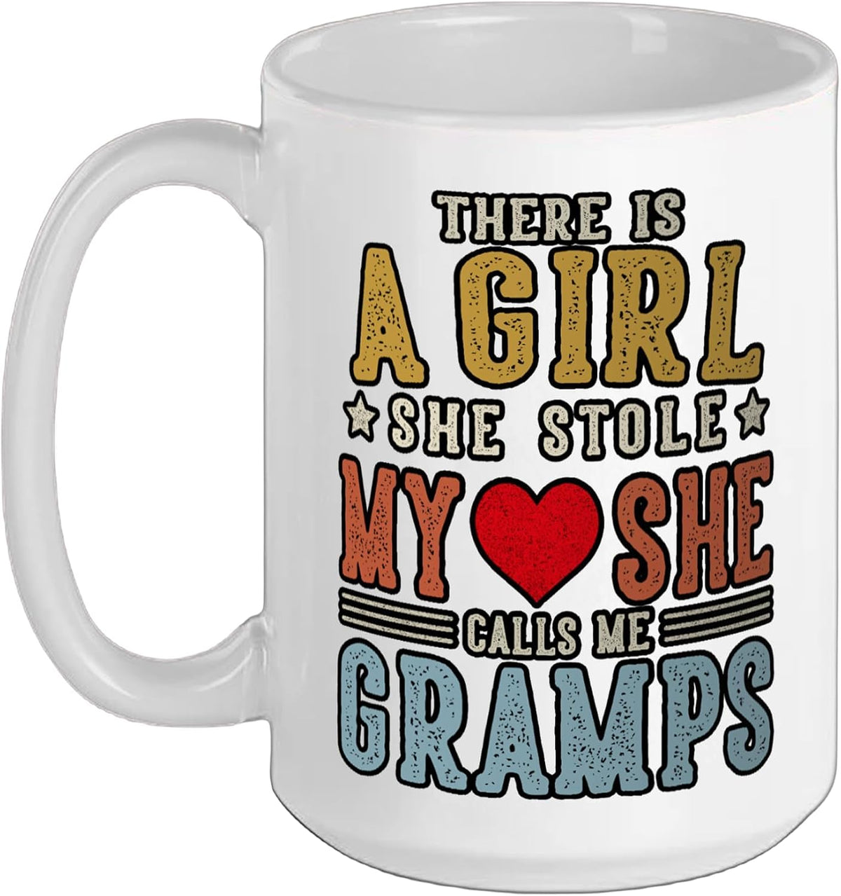 She Calls Me Gramps Funny Fathers Day Grandpa Christmas Ceramic Mug