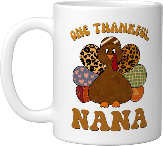 Thankful Nana For Women Fall Thanksgiving Turkey Day Autumn Mug