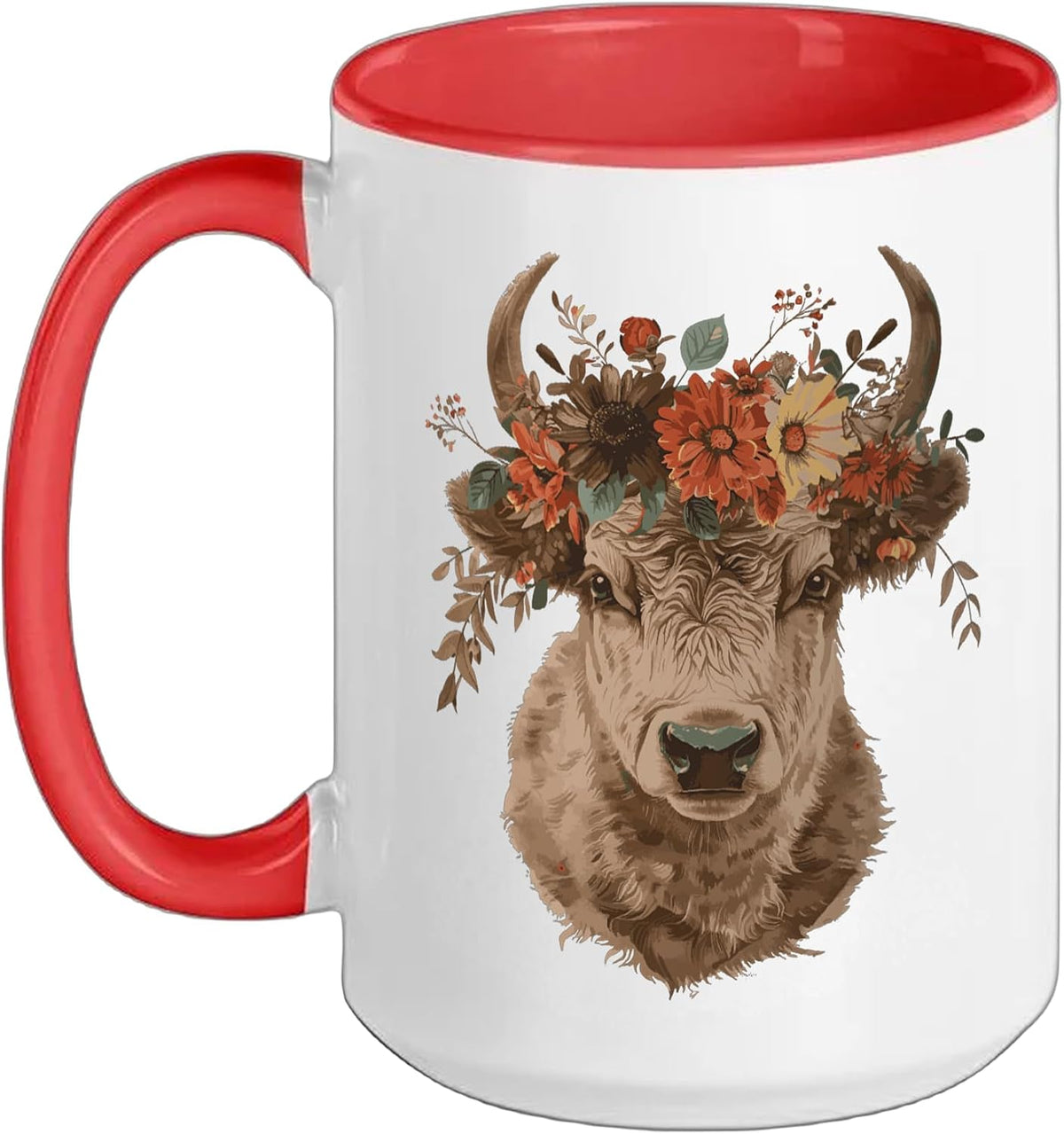 Buffalo Flower Ceramic Mug