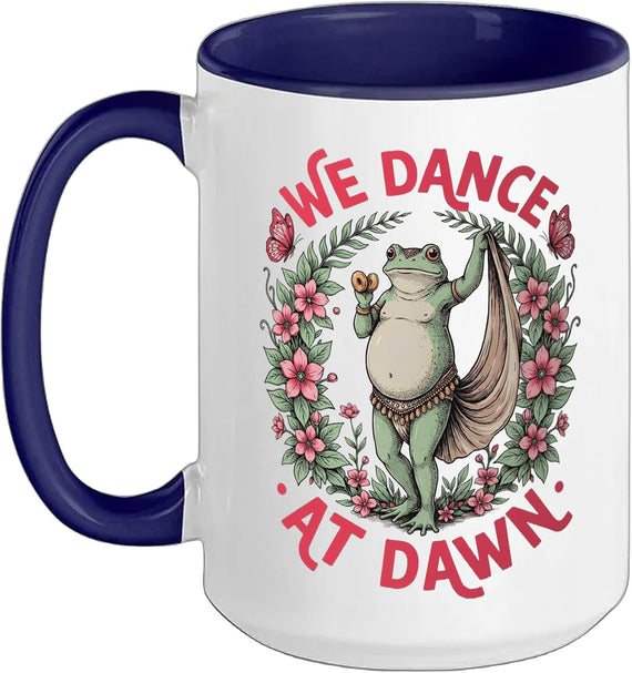 We Dance At Dawn Belly Dancing Frog Ceramic Mug